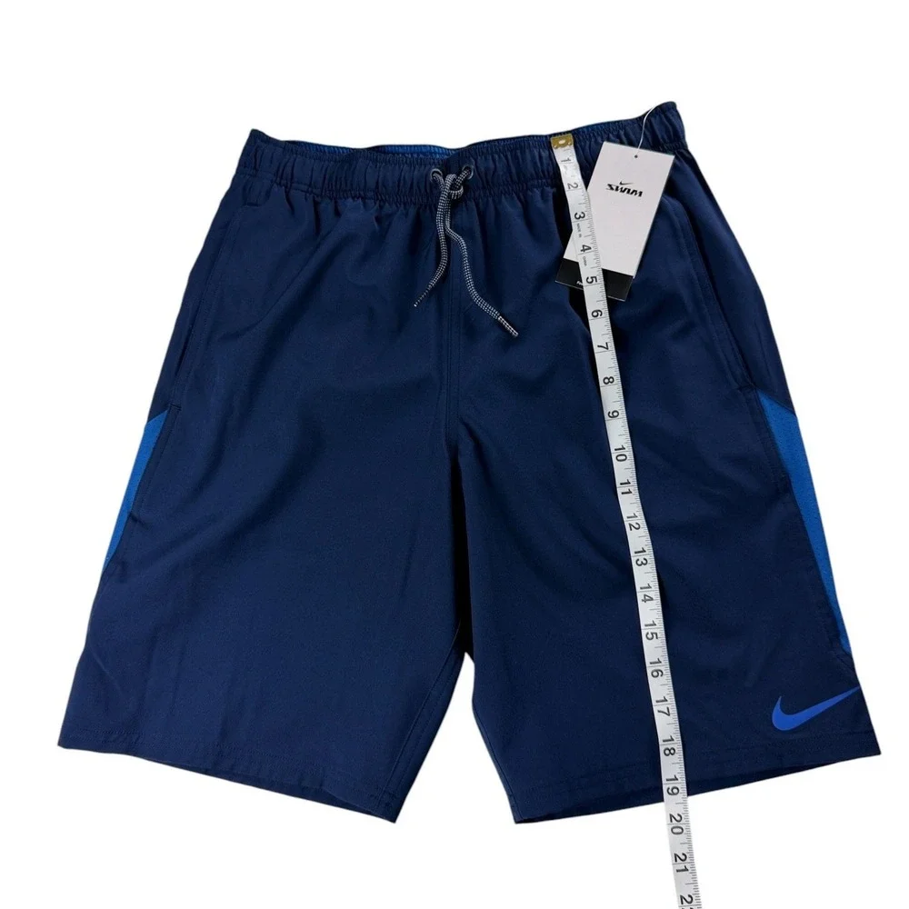 Nike Swim Trunks Mens Small Navy Blue Four-Way Stretch Board Shorts NWT